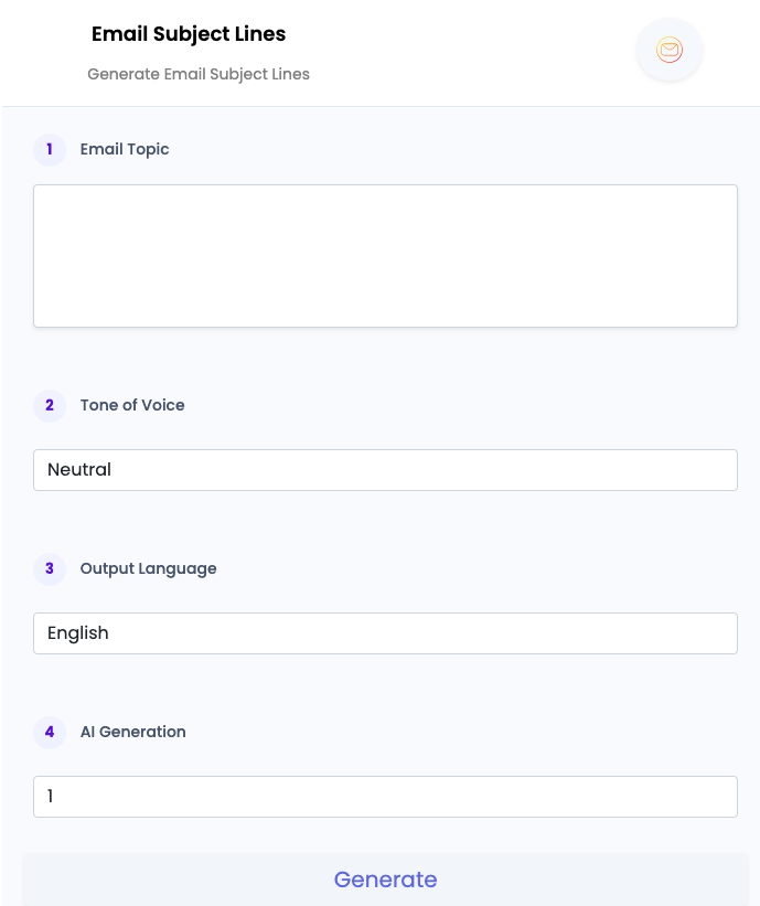 Email Subject Lines ai tool