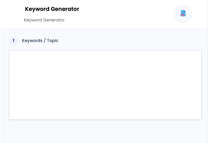 Keyword Generator ai tool