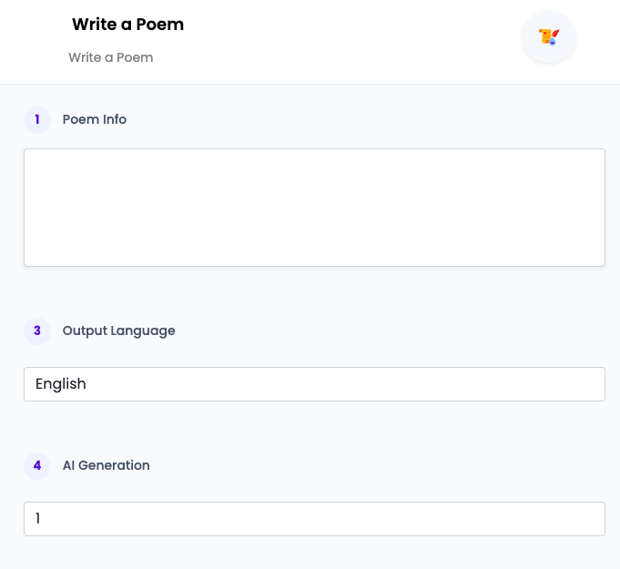 Write a Poem ai tool